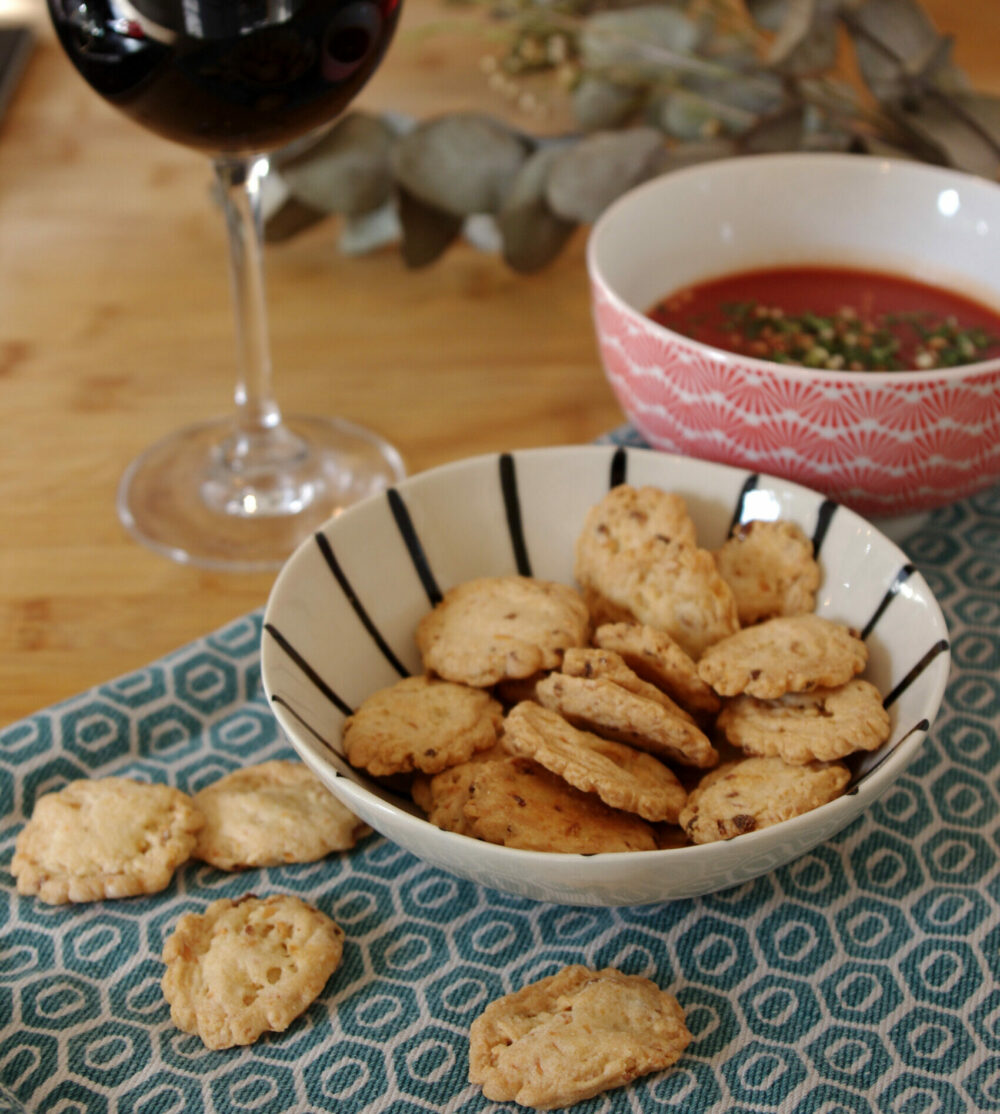 Biscuits apéritifs salés Fromage de Brebis / Oignons (Sachet de 80 g)